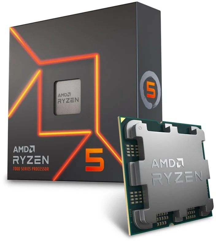 AMD CPU RYZEN 5 7600X, 6C/12T, 4.7-5.3GHZ, CACHE 6MB L2+32MB L3, SOCKET AM5, BOX, 3YW.