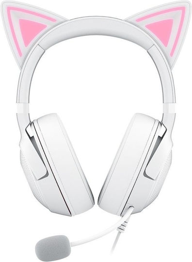 RAZER KRAKEN KITTY V2 - WHITE - RGB - USB 7.1 GAMING HEADSET - KITTY EARS - PC / PS5 / SWITCH