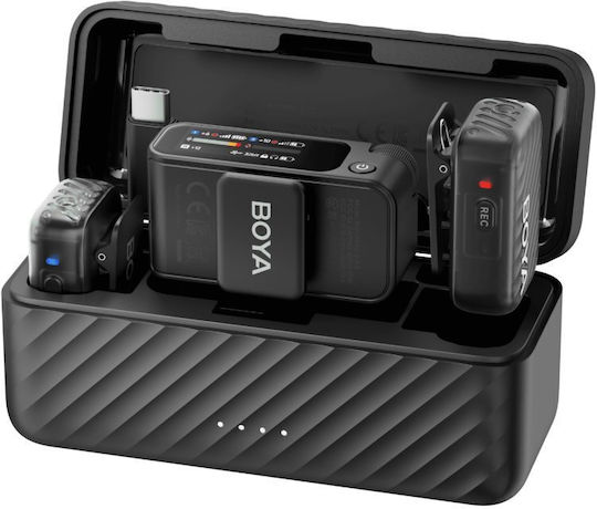 BOYAMIC 2-01 WIRELESS HD TWIN MICROPHONE USB-C & CAMERA, 4X RXS, 32BIT FLOAT ONBOARD REC 300M 15H