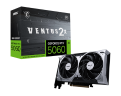MSI VGA PCI-E NVIDIA GF RTX 5060 8G VENTUS 2X OC, 8GB/128BIT, GDDR7, HDMI/ 3XDP, 2 SLOT FANSINK, DUAL FAN, 3YW.