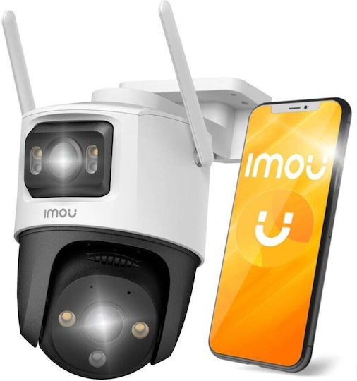 IMOU IP CAMERA CRUISER DUAL 6MP IPC-S7XP-6M0WED, OUTDOOR, DUAL CAMERA 3MP FIXED & 3MP MOTORIZED ROTATED PTZ CAMERA, H.265/H.264, 8X DIGITAL ZOOM,WIFI, ETHERNET, MICRO SD, MIC&SPEAKER, 2 WAY TALK, BUILT IN SIREN &SPOTLIGHT, DC12V, SMART TRACKING, 2YW.