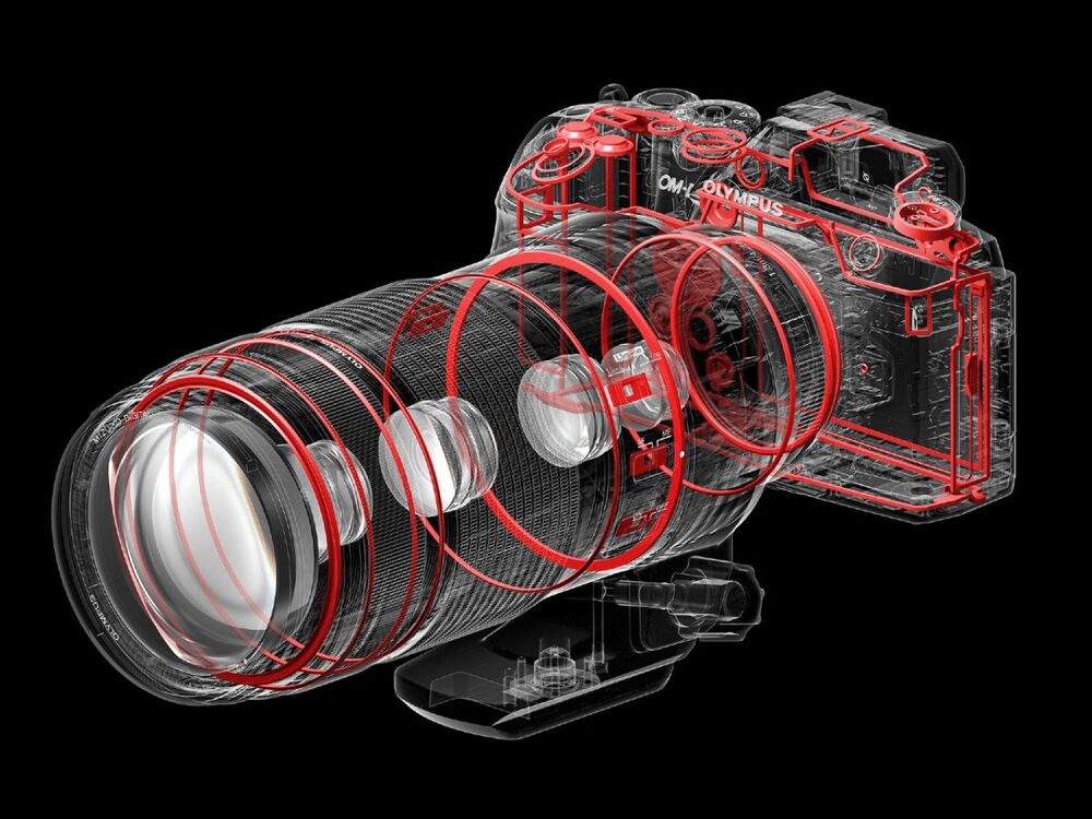 OLYMPUS M.ZUIKO DIGITAL ED 100-400MM LENS F5.0-6.3 IS / EZ-M1040 BLACK