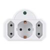 POWERTECH ΑΝΤΆΠΤΟΡΑΣ ΡΕΎΜΑΤΟΣ PT-816, 1X SCHUKO, 2X EURO, 16A, ΛΕΥΚΌΣ