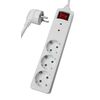 POWERTECH ΠΟΛΎΠΡΙΖΟ ΑΣΦΑΛΕΊΑΣ PT-879, 3X SCHUKO, 16A, 1.5M, ΛΕΥΚΌ