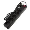 POWERTECH ΠΟΛΎΠΡΙΖΟ ΑΣΦΑΛΕΊΑΣ PT-883, 5X SCHUKO, 16A, 3M, ΜΑΎΡΟ