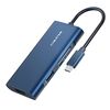 CABLETIME DOCKING STATION C160, USB-C, 7-PORTS, 4K, 0.15M, ΜΠΛΕ