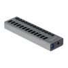 DELOCK USB HUB ΜΕ ΔΙΑΚΌΠΤΕΣ 63738, 13X USB, 5GBPS, LED, ΓΚΡΙ
