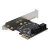 DELOCK ΚΆΡΤΑ ΕΠΈΚΤΑΣΗΣ PCI ΣΕ 4X SATA 90010, 6GB/S, LOW PROFILE