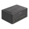 DELOCK DOCKING STATION 64183 CLONE FUNCTION, 2X HDD, CF/SD, 5GBPS, ΜΑΎΡΟ