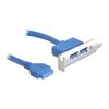 DELOCK ΚΆΡΤΑ ΕΠΈΚΤΑΣΗΣ USB 19 PIN ΣΕ 2X USB 3.0 82976, LOW PROFILE