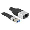 DELOCK ΚΑΛΏΔΙΟ USB ΣΕ RJ45 86937, 10/100/1000 MBPS, 13CM, ΜΑΎΡΟ