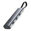 CABLETIME USB-C HUB CT-HUBP4, 4X USB ΘΎΡΕΣ, 5GBPS, ΓΚΡΙ