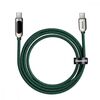 BASEUS CABLE USB-C TO USB-C BASEUS DISPLAY, 100W, 2M GREEN (CATSK-C06) (BASCATSK-C06)