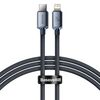 BASEUS  CRYSTAL CABLE USB-C TO LIGHTNING, 20W, PD, 1.2M BLACK (CAJY000201) (BASCAJY000201)