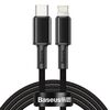 BASEUS HIGH DENSITY BRAIDED USB-C TO LIGHTNING CABLE 20W ΜΑΎΡΟ 2M(CATLGD-A01) (BASCATLGD-A01)