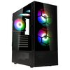 KOLINK OBSERVATORY MX GLASS ARGB MIDI TOWER CASE - BLACK (WITH 5 ARGB FANS - 2X140MM & 3X120MM)