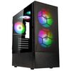 KOLINK OBSERVATORY MX MESH ARGB MIDI TOWER CASE - BLACK (WITH 5 ARGB FANS - 2X140MM & 3X120MM)