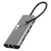 POWERTECH DOCKING STATION PTH-112, 7 ΘΥΡΏΝ, USB-C ΣΎΝΔΕΣΗ, 100W PD, ΓΚΡΙ