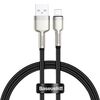 BASEUS BRAIDED USB TO LIGHTNING CABLE ΜΑΎΡΟ 2M  (CALJK-B01) (BASCALJK-B01)