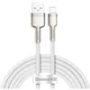 BASEUS BRAIDED USB TO LIGHTNING CABLE ΛΕΥΚΌ 2M  (CALJK-B02) (BASCALJK-B02)