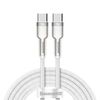BASEUS CAFULE METAL BRAIDED USB 2.0 CABLE USB-C MALE - USB-C MALE ΛΕΥΚΌ 2M  (CATJK-D02) (BASCATJK-D02)