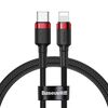 BASEUS CAFULE LIGHTNING BRAIDED USB-C TO LIGHTNING CABLE 18W ΚΌΚΚΙΝΟ 1M  (CATLKLF-91) (BASCATLKLF-91)