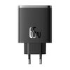 BASEUS ΦΟΡΤΙΣΤΉΣ ΧΩΡΊΣ ΚΑΛΏΔΙΟ ΜΕ ΘΎΡΑ USB-A ΚΑΙ 2 ΘΎΡΕΣ USB-C 65W POWER DELIVERY / QUICK CHARGE 3.0 ΜΑΎΡΟΣ CUBE PRO (P10152301113-00) (BASP10152301113-00)
