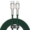 BASEUS CAFULE METAL BRAIDED USB-C TO LIGHTNING CABLE 20W GREEN 1M (CATLJK-A06) (BASCATLJK-A06)