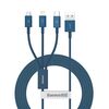BASEUS SUPERIOR SERIES REGULAR USB TO MICRO USB / TYPE-C / LIGHTNING CABLE 3.5A BLUE 1.2M (CAMLTYS-03) (BASCAMLTYS-03)