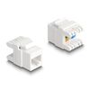 DELOCK KEYSTONE MODULE RJ45 ΣΕ LSA CAT.6A 88131, TOOLFREE, ΛΕΥΚΌ