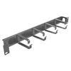 DELOCK CABLE MANAGEMENT 67033, 19"/1U RACK, 4X ΓΆΝΤΖΟΙ & ΒΟΎΡΤΣΑ, ΜΑΎΡΟ