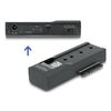 DELOCK DOCKING STATION 64253 ΓΙΑ M.2 NVME/SATA SSD & HDD, 10GBPS, ΜΑΎΡΟ