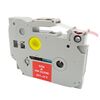 MEDIARANGE PLASTIC TAPE CASSETTE FOR LABEL PRINTERS USING BROTHER TZ-435/TZE-435 12MM 8M LAMINATED WHITE ON RED (MRBTZ435)