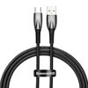 BASEUS USB CABLE FOR USB-C GLIMMER SERIES, 100W, 1M BLACK (CADH000401) (BASCADH000401)
