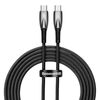 BASEUS USB-C CABLE FOR USB-C GLIMMER SERIES, 100W, 2M BLACK (CADH000801) (BASCADH000801)