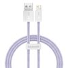 BASEUS USB CABLE FOR LIGHTNING DYNAMIC 2 SERIES, 2.4A, 1M (PURPLE) (CALD040005) (BASCALD040005)