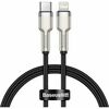 BASEUS USB-C CABLE FOR LIGHTNING CAFULE, PD, 20W, 0,25M BLACK (CATLJK-01) (BASCATLJK-01)