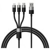 BASEUS QUICK CHARGE USB TO M+L+C  STARSPEED 3.5A 0,6M (BLACK) (P10319900111-00) (BASP10319900111-00)