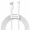 BASEUS SIMPLE WISDOM DATA CABLE KIT USB TO MICRO 2.1A 2PCS/SET 1.5M WHITE (TZCAMZJ-02) (BASTZCAMZJ-02)