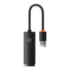 BASEUS LITE SERIES USB TO RJ45 NETWORK ADAPTER, 100MBPS BLACK (WKQX000001) (BASWKQX000001)