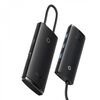 BASEUS LITE SERIES HUB 5W1 USB-C TO 3X USB 3.0 + USB-C + HDMI (BLACK) (WKQX040001) (BASWKQX040001)