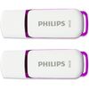 PHILIPS SNOW 2-PACK 64GB USB 2.0 STICK ΜΩΒ (FM64FD70D/00) (PHIFM64FD70D-00)