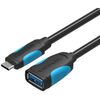 VENTION USB 3.0 A FEMALE TO TYPE-C MALE OTG CABLE 0.1M BLACK (VAS-A51-B010) (VENVAS-A51-B010)