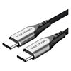VENTION NYLON BRAIDED TYPE-C TO TYPE-C 3A/PD 60W CABLE 1.5M GRAY ALUMINUM ALLOY TYPE (TADHG) (VENTADHG)