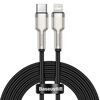 BASEUS USB-C CABLE FOR LIGHTNING CAFULE, PD, 20W, 2M (BLACK) (CATLJK-B01) (BASCATLJK-B01)