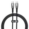 BASEUS USB-C CABLE FOR USB-C GLIMMER SERIES, 100W, 1M (BLACK) (CADH000701) (BASCADH000701)