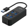 POWERTECH USB HUB PTR-0153, 4X ΘΥΡΏΝ, 5 GBPS, USB ΣΎΝΔΕΣΗ, ΜΑΎΡΟ