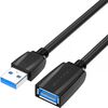 VENTION USB 3.0 EXTENSION CABLE 0.5M BLACK (VAS-A45-B050) (VENVAS-A45-B050)