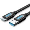 VENTION USB 3.0 A MALE TO MICRO B MALE CABLE 0.25M BLACK PVC TYPE (COPBC) (VENCOPBC)