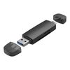 VENTION 2 IN 1 USB 3.0 A / TYPE-C CARD READER (SD+TF) BLACK DUAL DRIVE LETTER (CLKB0) (VENCLKB0)